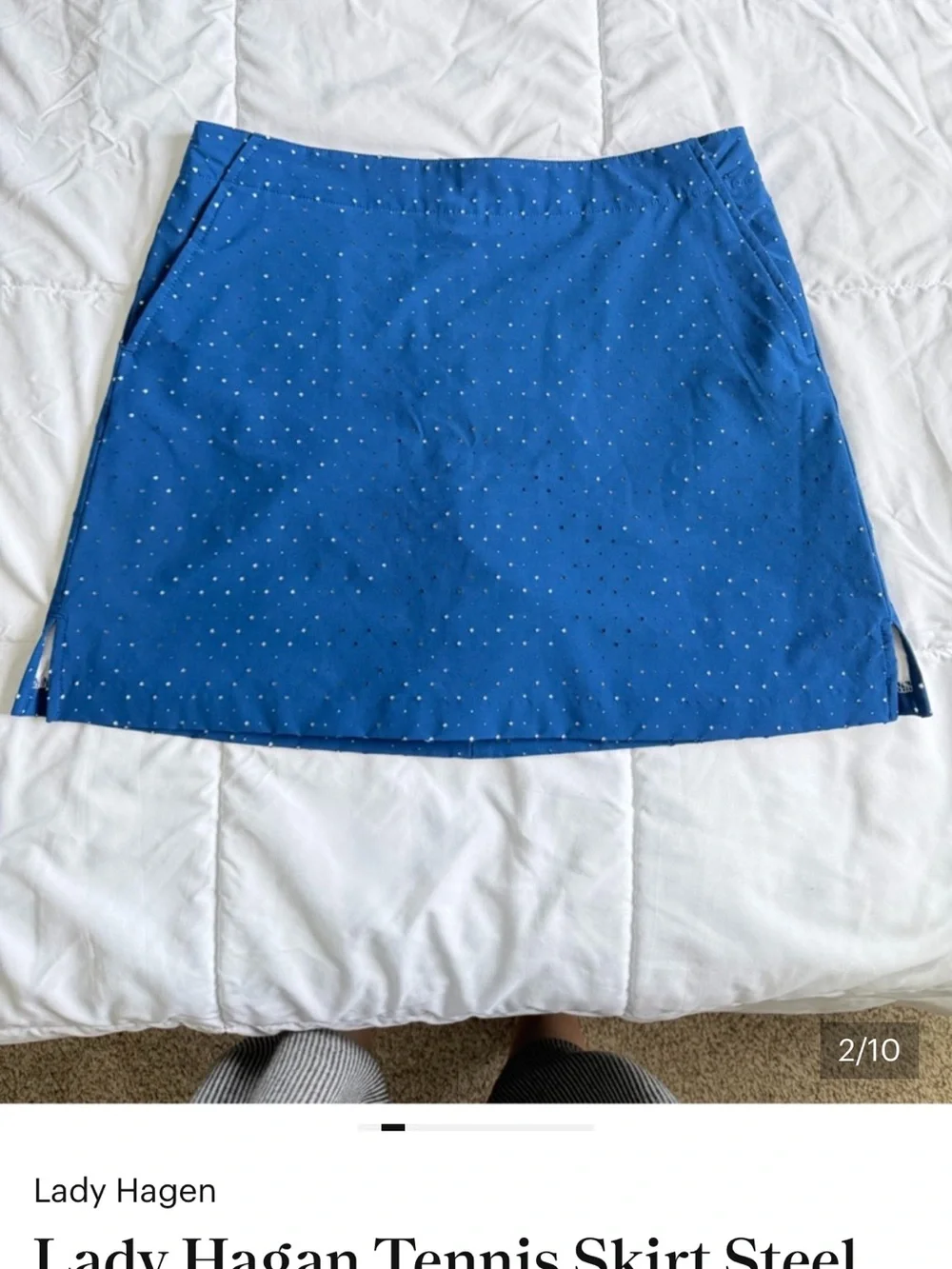 Lady Hagen Blue Tennis Skort Size 10 Built In Shorts Golf Athletic